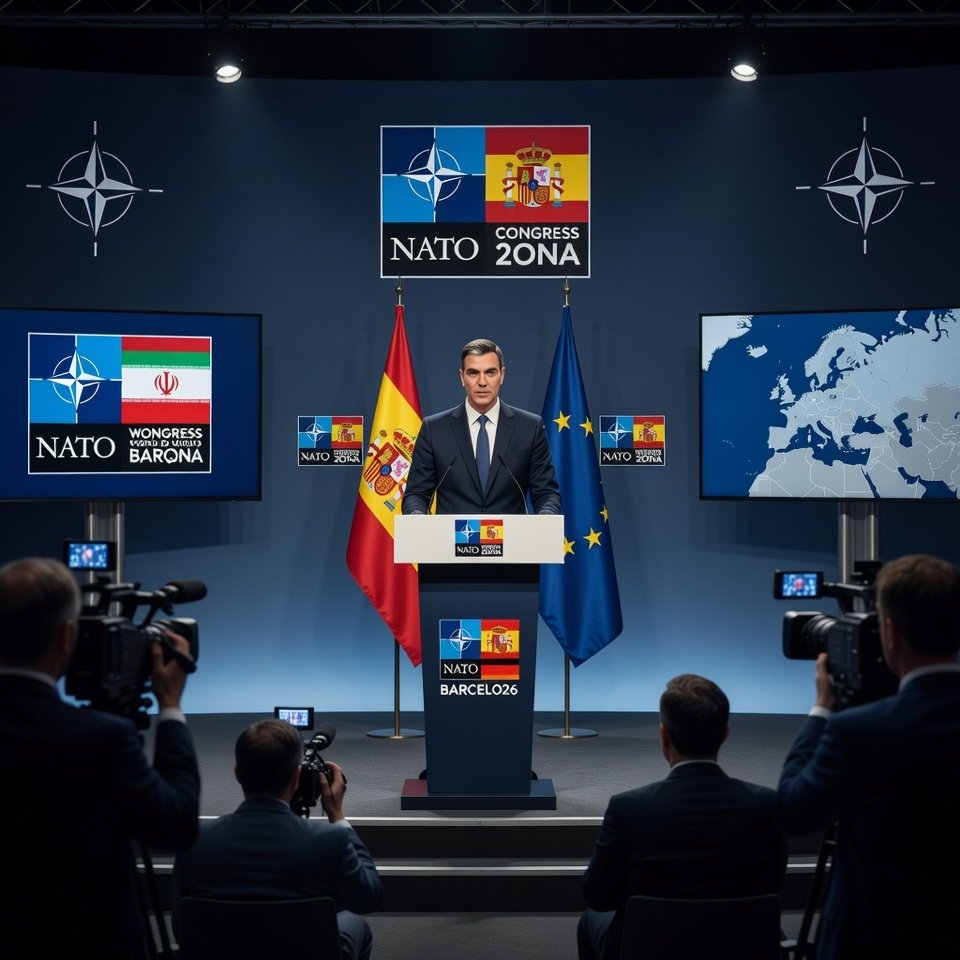 Spanish military official blocking US aircraft at Morón de la Frontera Air Base amid Spain's refusal to allow US Iran strikes, March 2026"