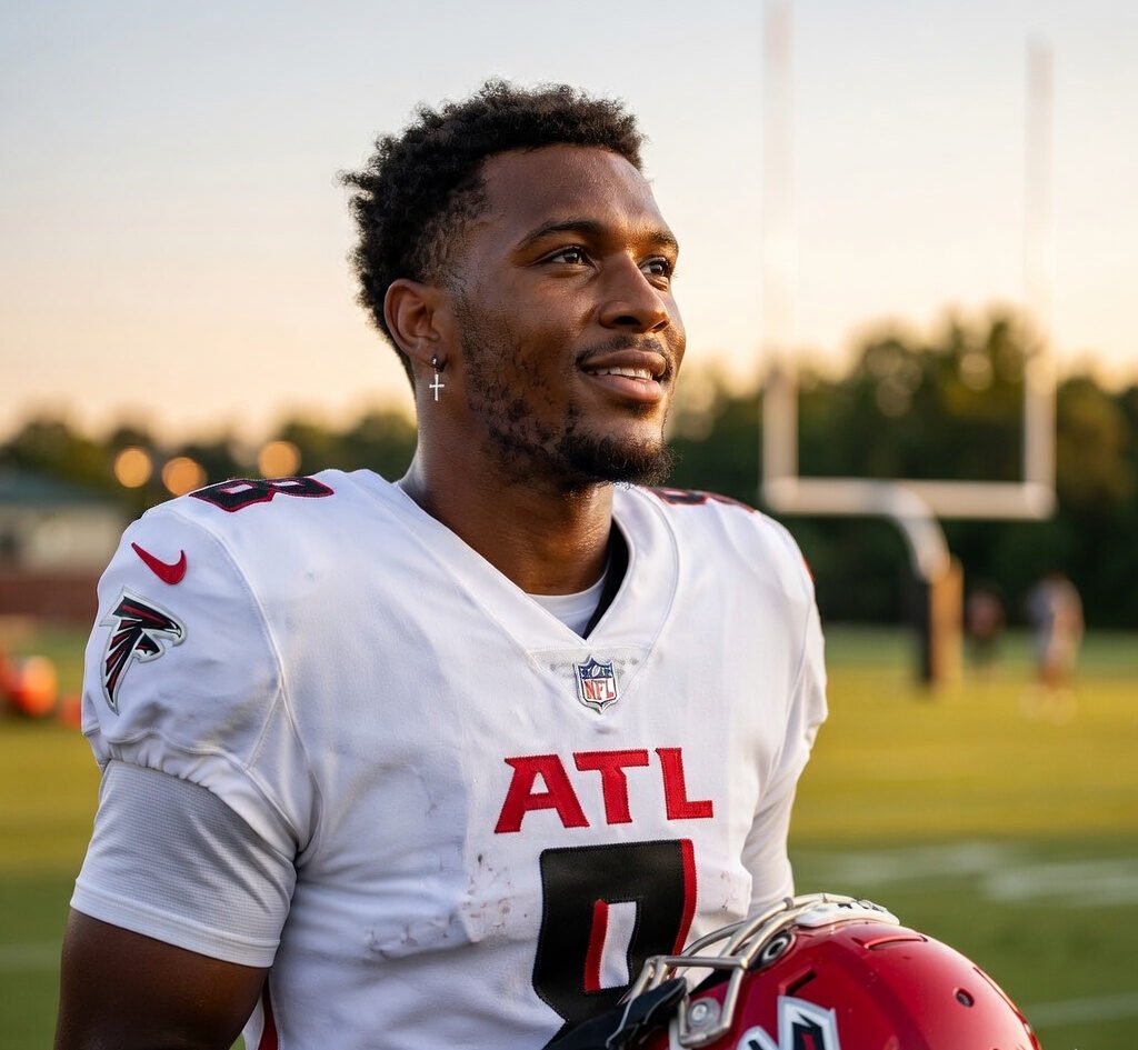 Tua Tagovailoa signs with Atlanta Falcons NFL free agency 2026 — quarterback on practice field in Falcons jersey