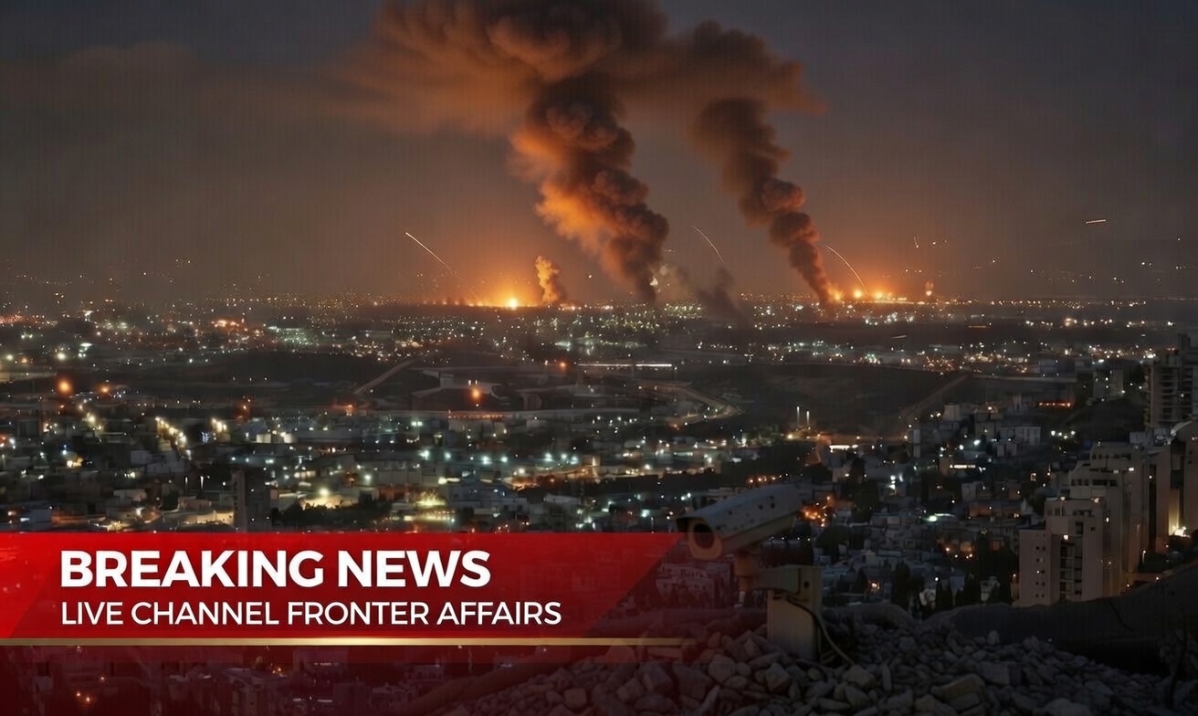 US and Israel strikes on Tehran skyline with smoke and explosions on day 5 of Iran war 2026