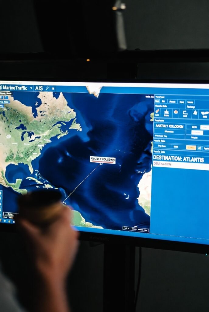 AIS ship tracker showing Russian tanker Anatoly Kolodkin mid-Atlantic with destination listed as Atlantis during secretive Cuba oil delivery voyage defying US blockade March 2026