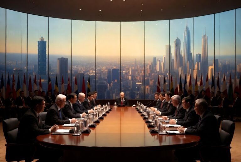 Taiwan and China diplomatic delegations at cross-strait dialogue summit 2026 with Taipei and Shanghai skylines in background