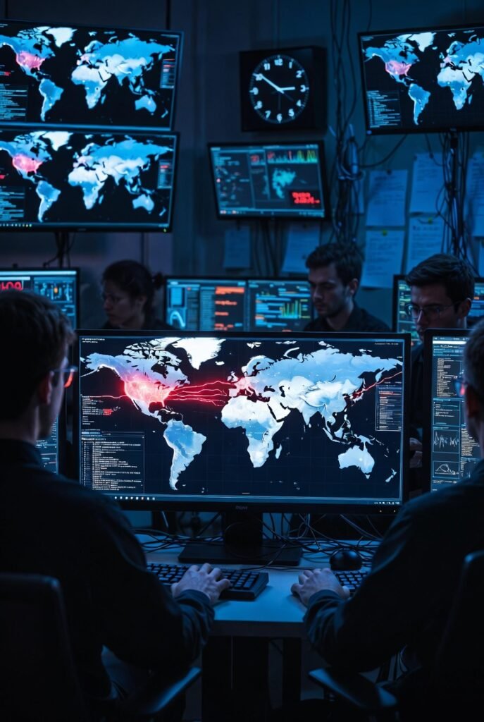 Iranian APT hacking group cyber operations center monitoring US infrastructure targets in 2026
