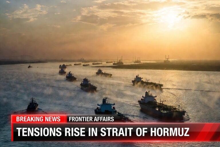 Oil tankers navigating through the Strait of Hormuz after the April 2026 reopening agreement