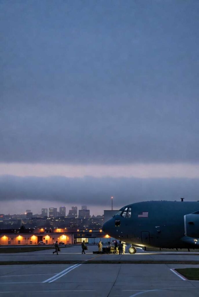 US military aircraft at European airbase amid reports of potential American troop reduction in Europe in 2026