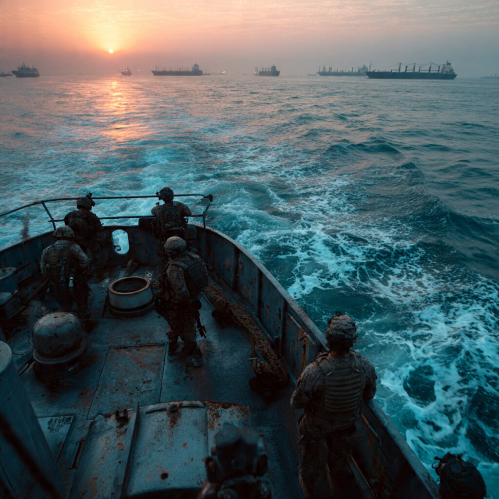 US Navy mine-sweeping operation in the Strait of Hormuz ahead of oil tanker convoy April 17 2026