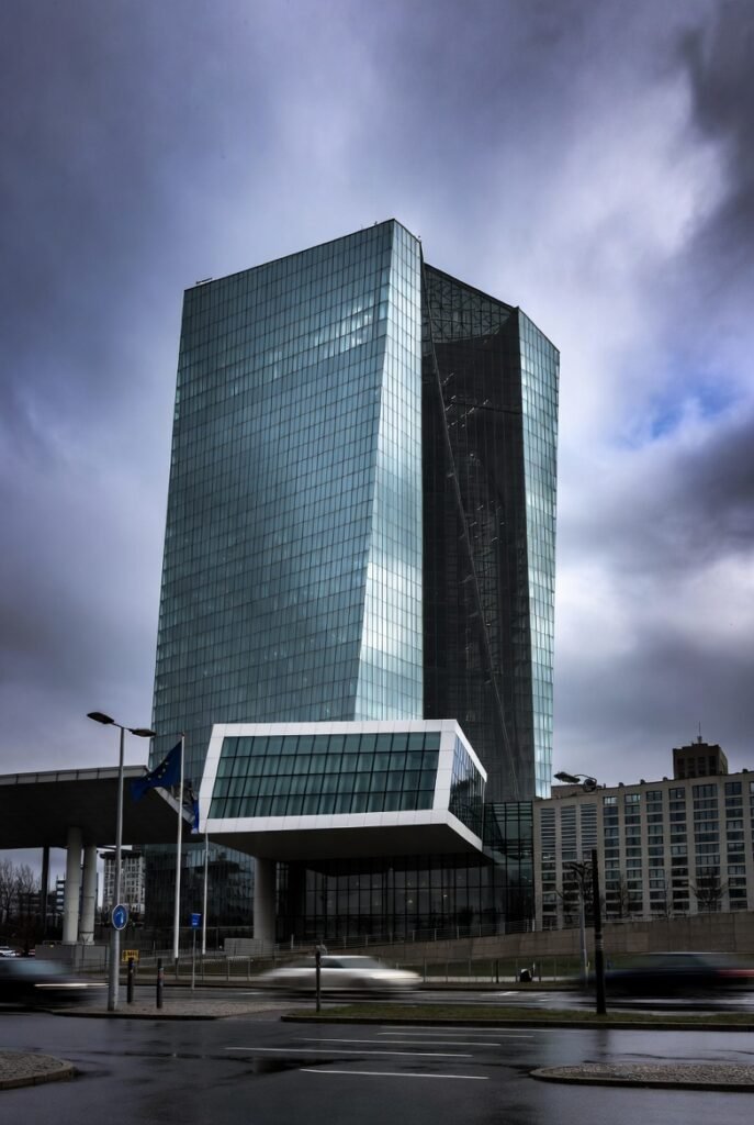 European Central Bank ECB headquarters Frankfurt Germany amid EU economic policy decisions in 2026