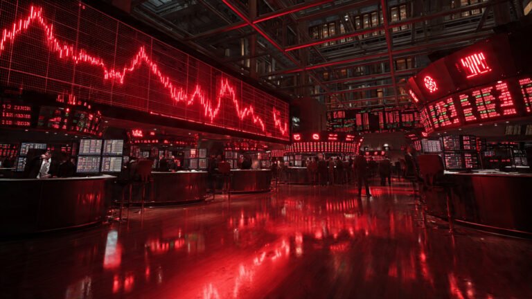 Global stock market selloff April 2026 — traders on NYSE floor as S&P 500 and global equities decline sharply