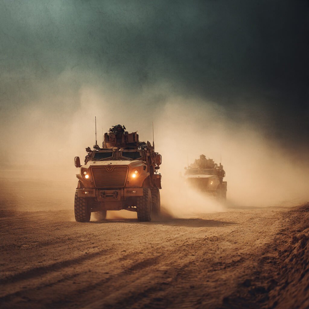 Russian armored vehicles during drills