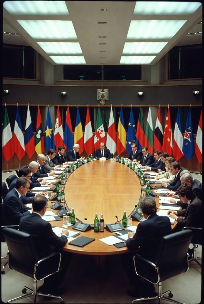 European Union leaders meeting at an official EU summit to discuss defense and strategic policy in 2026