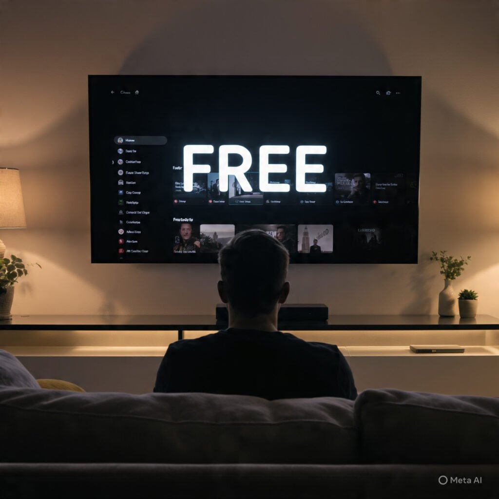 Free ad-supported streaming FAST channels 2026 — Tubi Pluto TV family watching free OTT alternative