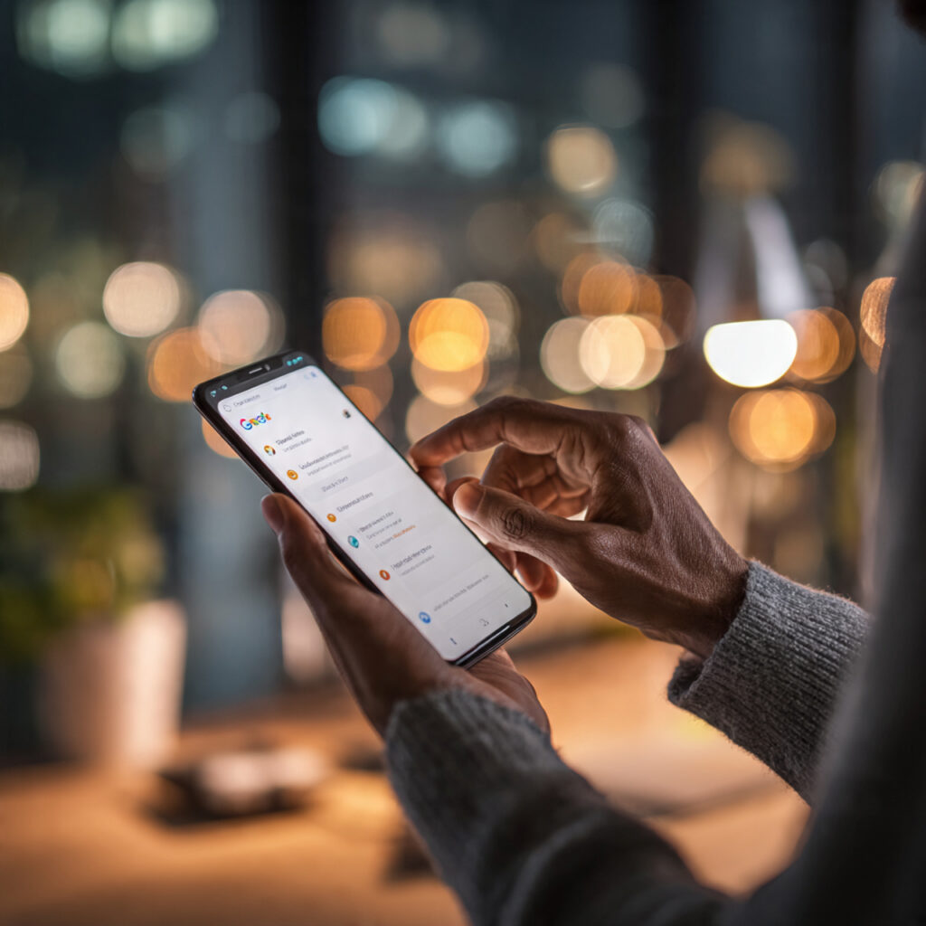 Person switching from Google Chrome to a privacy-focused browser on a smartphone in 2026