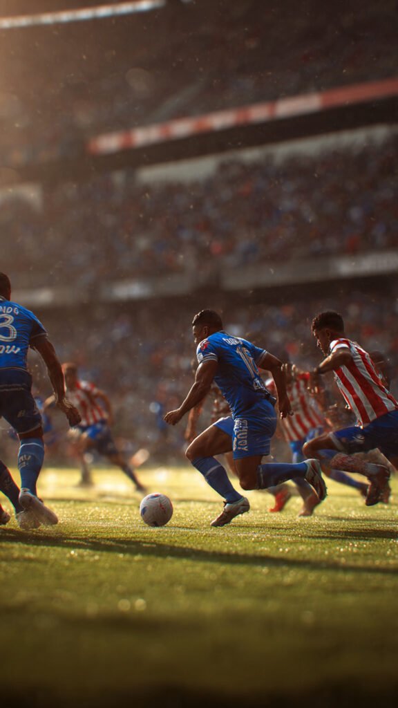 Cruz Azul attacking Necaxa during playoff match