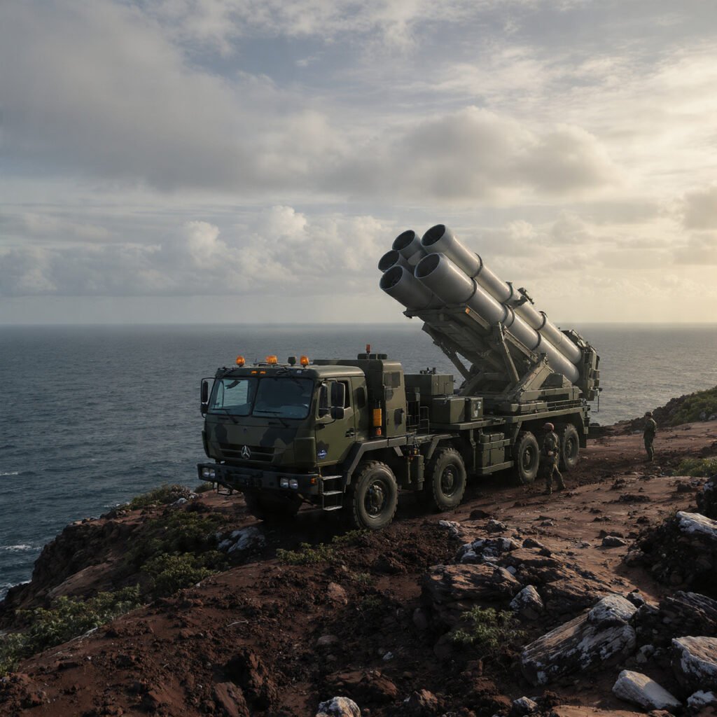 Taiwan coastal defense missile launcher 2026 — porcupine strategy asymmetric deterrence anti-ship weapons