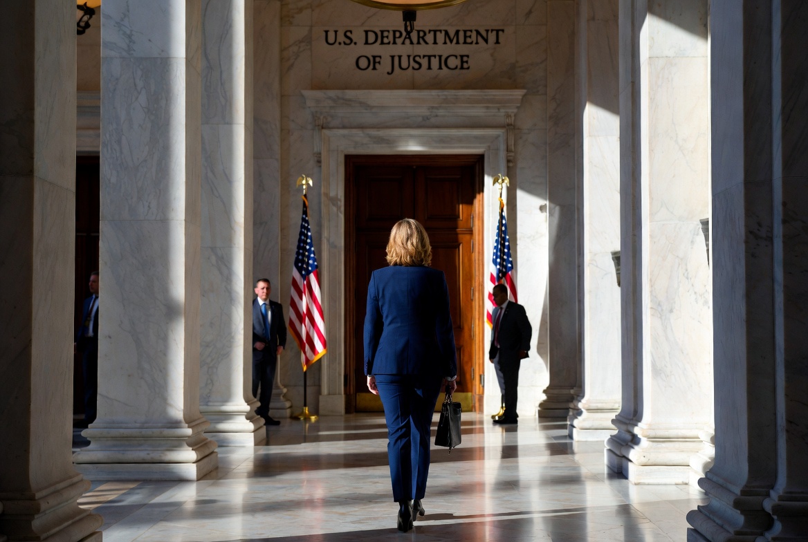 Pam Bondi fired as Attorney General — DOJ headquarters Washington D.C. April 2026