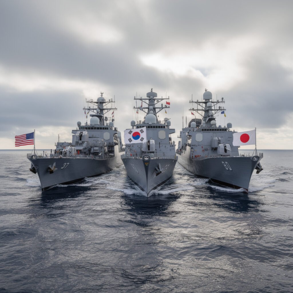 US South Korea Japan trilateral military defense coordination meeting