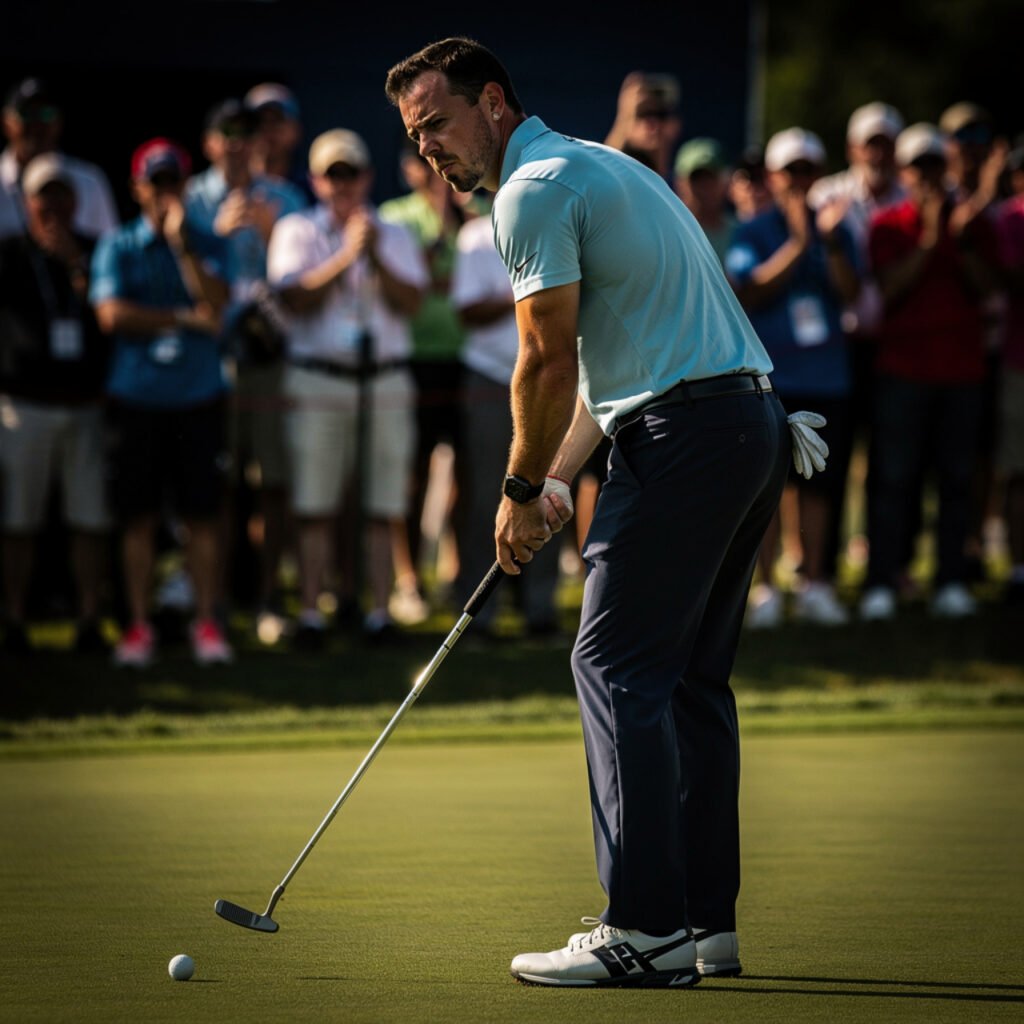 Rory McIlroy competing in PGA Championship Round 1