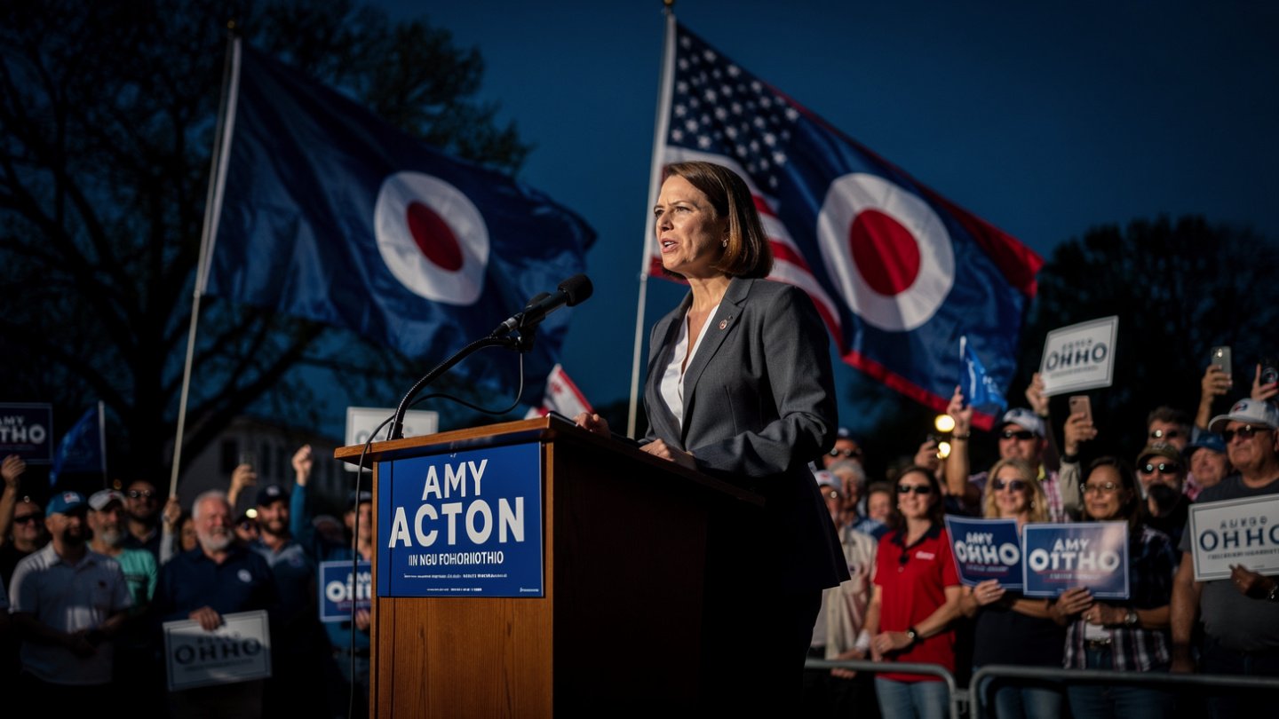 Amy Acton speaking during Ohio Governor Race 2026 campaign event