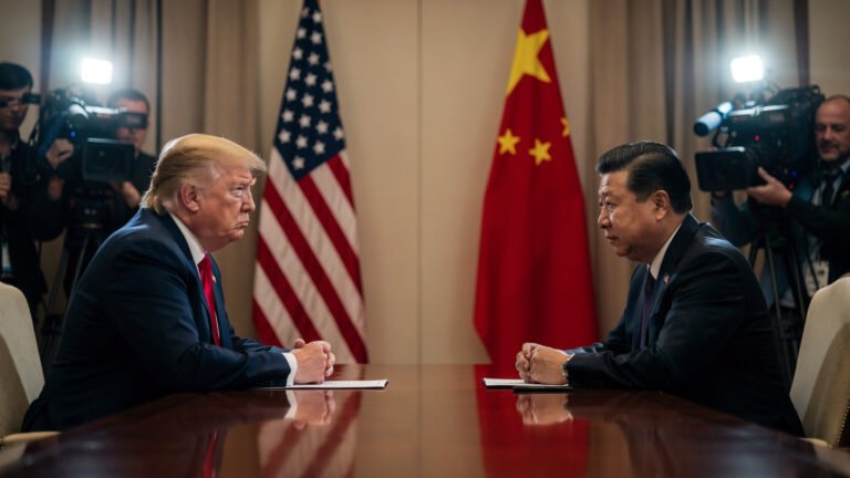 Trump and Xi Jinping during high-stakes US-China summit talks