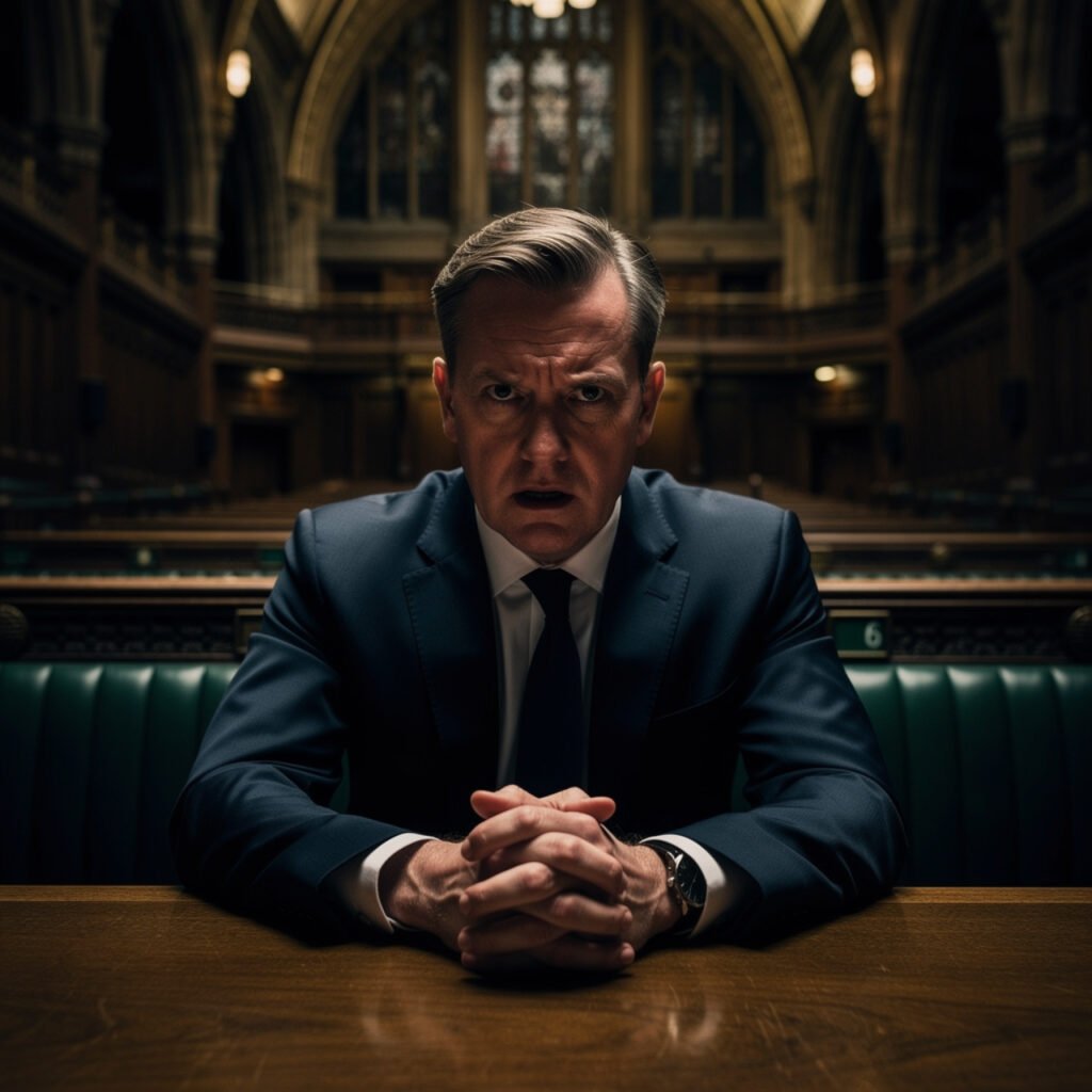 Keir Starmer during tense Parliament session in 2026