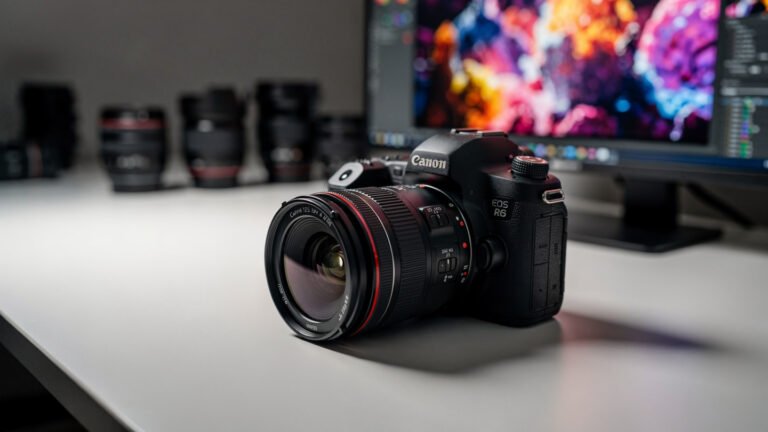 Canon EOS R6 V mirrorless camera professional review setup