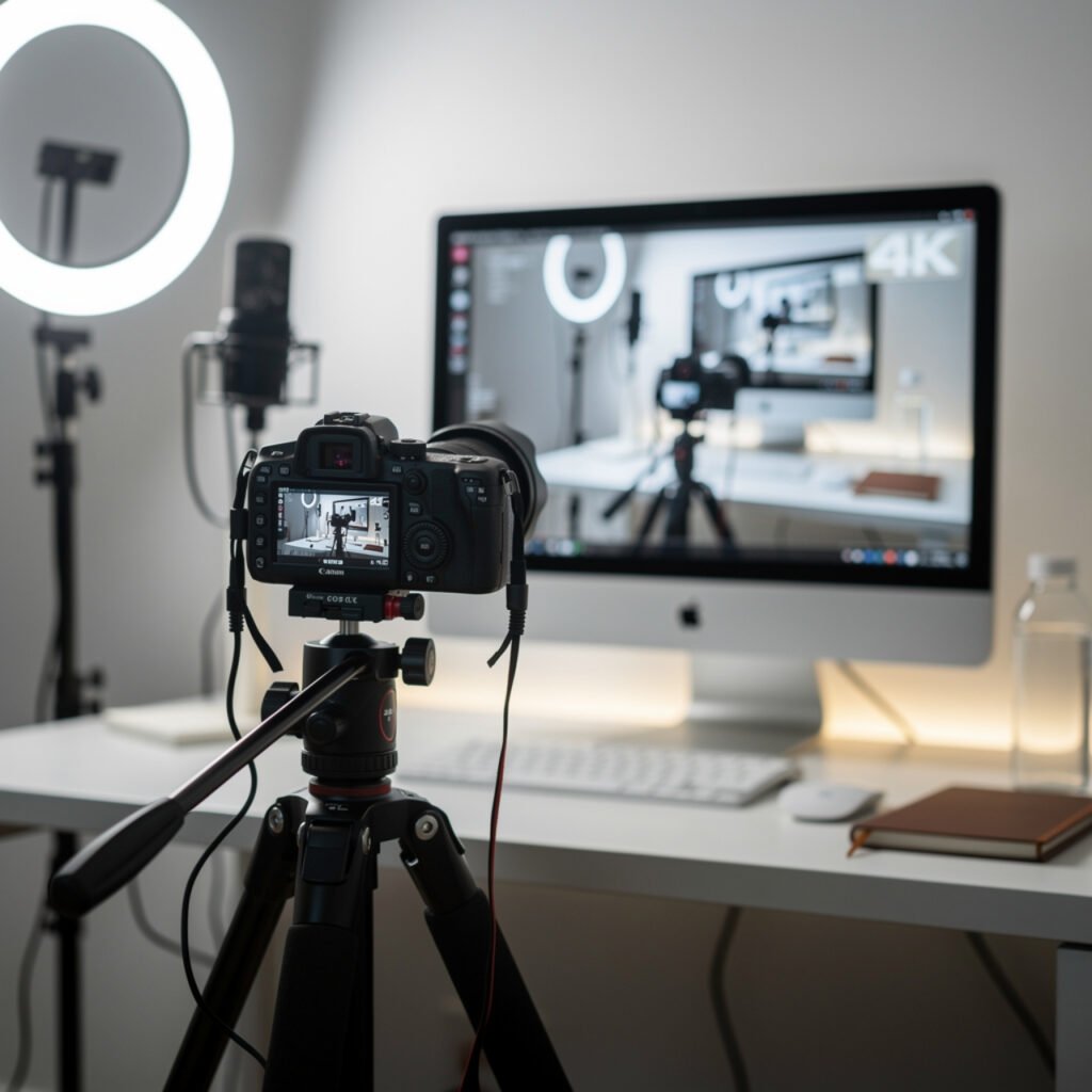 Canon EOS R6 V video recording setup for content creators and vloggers