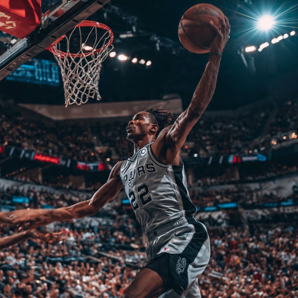 Shai Gilgeous-Alexander competing against San Antonio Spurs in NBA playoffs