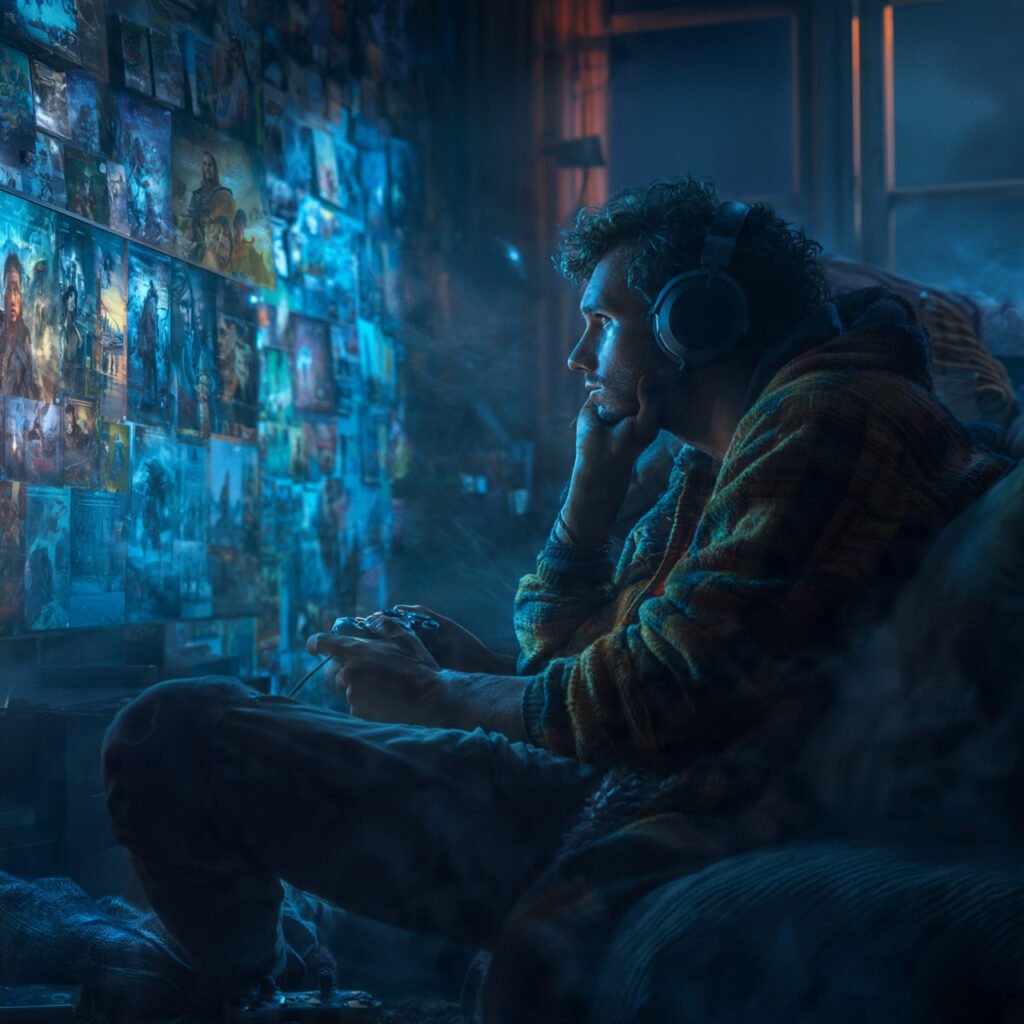 Player browsing PlayStation Plus games before catalog removals