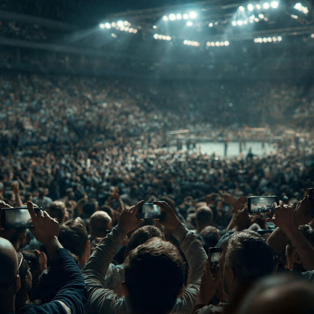 Fans attending MVP MMA event in crowded arena