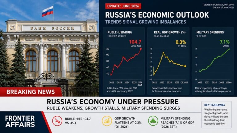 "Russia Central Bank building — Russia war economic impact 2026