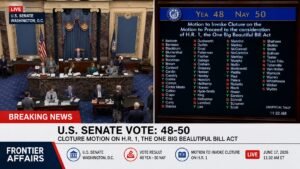 US Senate chamber — SAVE America Act 2026 vote 48-50