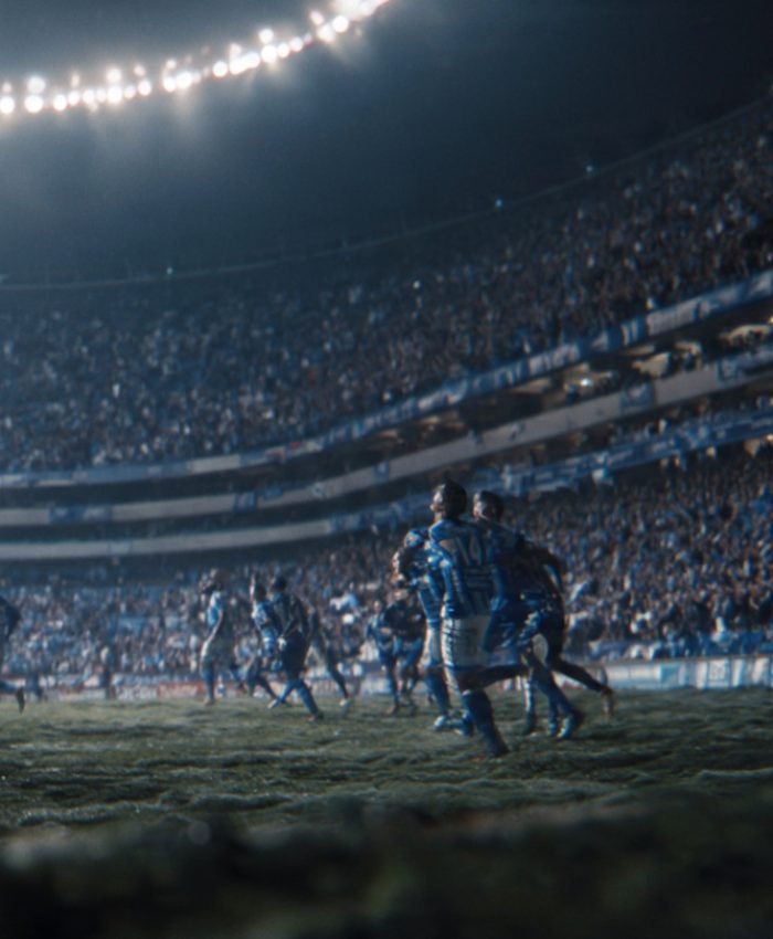 Pachuca celebrating during dramatic playoff match against Pumas in 2026