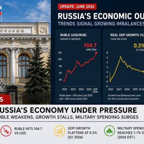 "Russia Central Bank building — Russia war economic impact 2026
