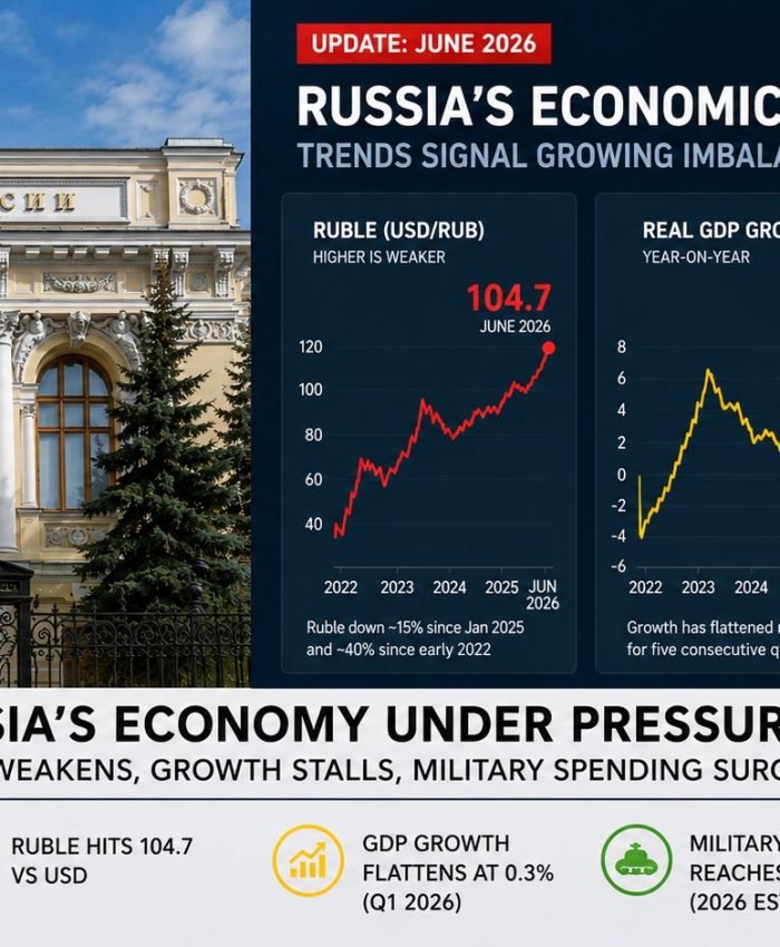 "Russia Central Bank building — Russia war economic impact 2026