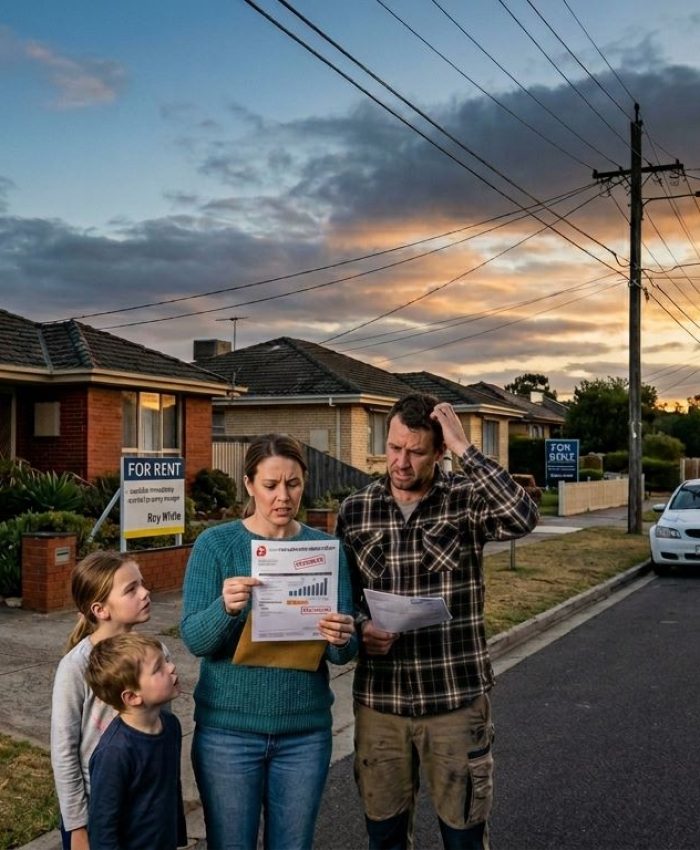 Australian family outside a home reviewing bills amid the 2026 cost-of-living crisis Australian family outside a home reviewing bills amid the 2026 cost-of-living crisis