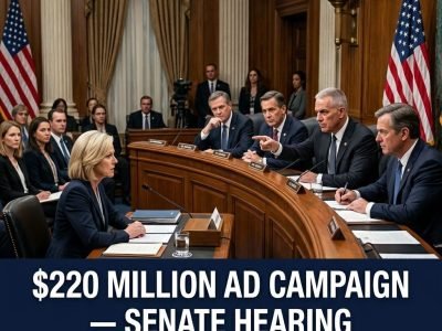 Kristi Noem testifies at Senate hearing over $220 million DHS advertising campaign scandal 2026