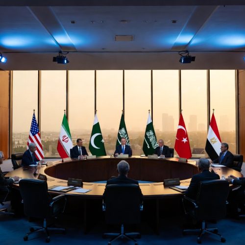 US-Iran ceasefire talks 2026 diplomatic summit in Islamabad negotiating table
