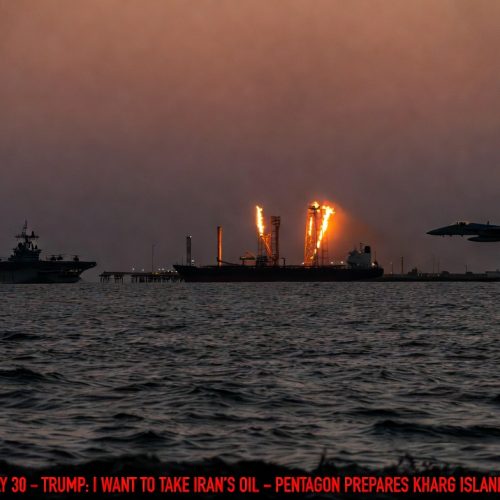 : US Navy amphibious assault ship approaches Kharg Island Iran at dusk as Pentagon prepares ground operation options on Day 30 of US Iran war March 30 2026
