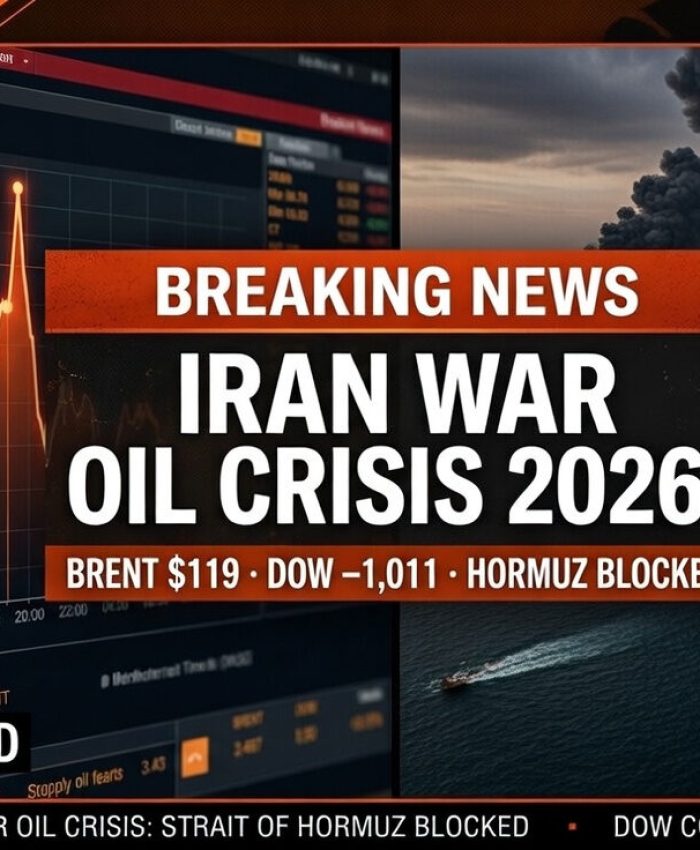 Iran war oil price 2026 — Brent crude hits $119 per barrel as Strait of Hormuz blockade shuts 20% of global oil supply
