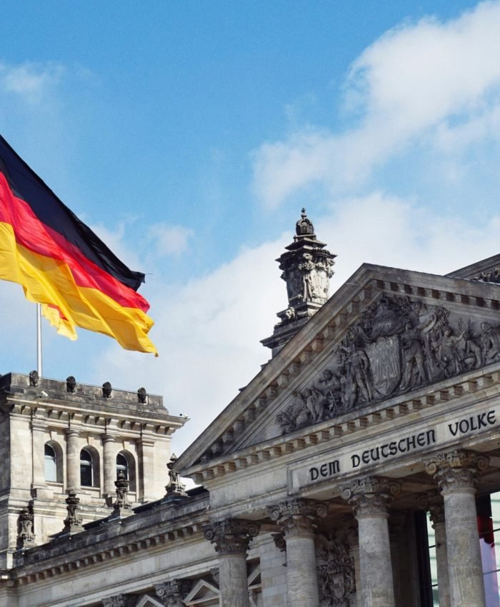 German flag at the Reichstag in Berlin amid Germany’s political tensions