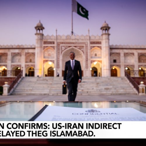 Pakistani diplomat carrying briefcase at Prime Minister's Secretariat Islamabad as Pakistan confirms role mediating US Iran indirect talks through Islamabad March 2026