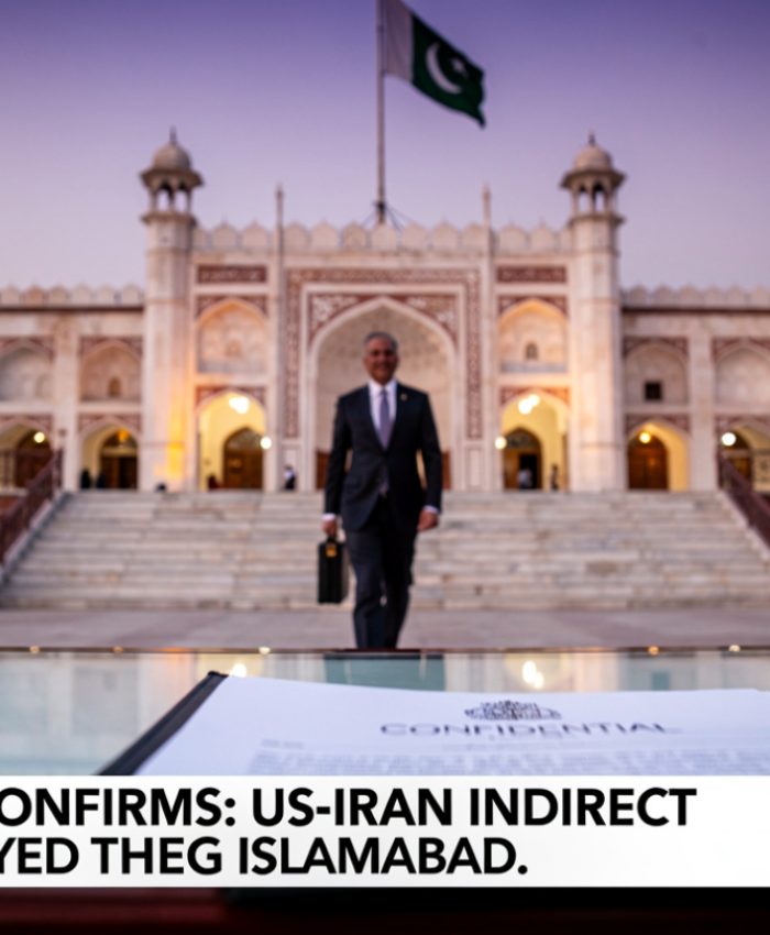Pakistani diplomat carrying briefcase at Prime Minister's Secretariat Islamabad as Pakistan confirms role mediating US Iran indirect talks through Islamabad March 2026