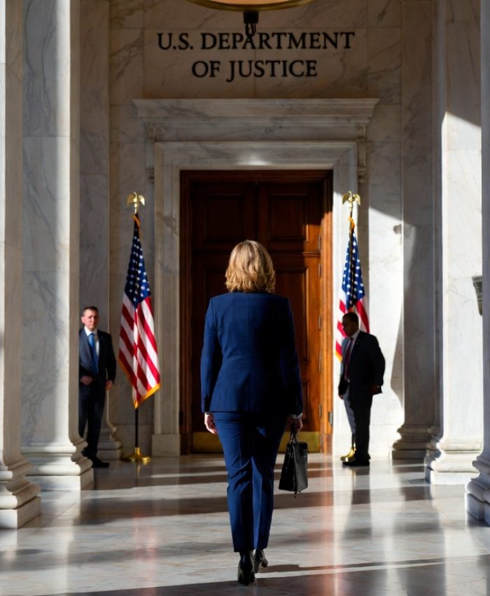 Pam Bondi fired as Attorney General — DOJ headquarters Washington D.C. April 2026