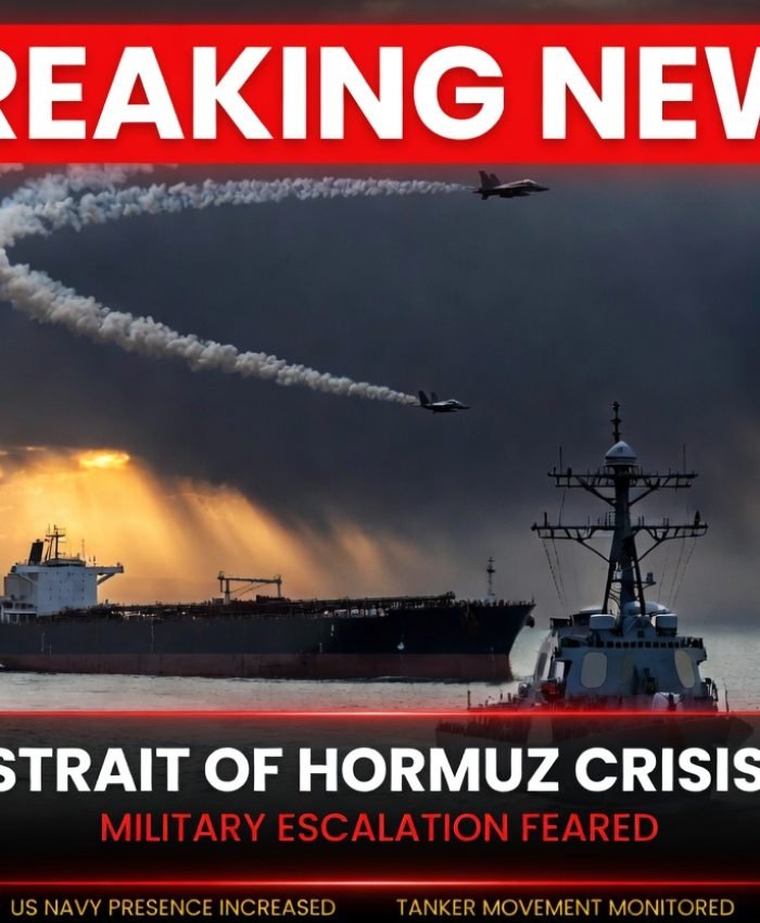 US Navy destroyer and Iranian supertanker in Strait of Hormuz standoff — April 2026 military crisis