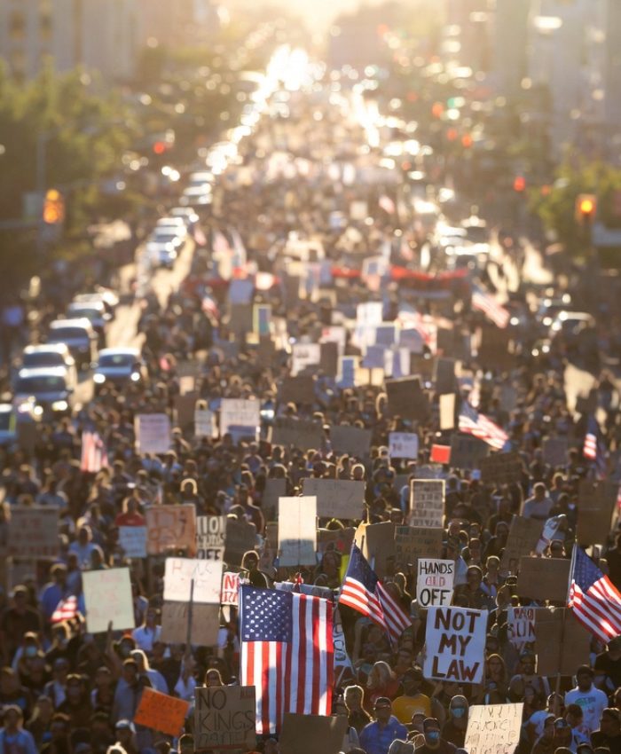 US protest wave 2026 — aerial drone view of millions of Americans marching in the No Kings nationwide protest on March 28 2026 across all 50 states, the largest political demonstration in US history against Trump administration policies